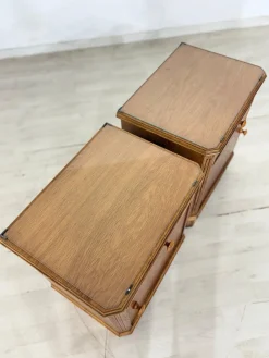 Vintage Nachttische aus Holz, 2er Set