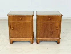 Vintage Nachttische aus Holz, 2er Set