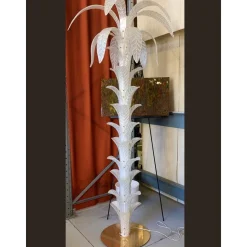 Vintage Opalino Palm Tree Murano Glas Stehlampe von Simoeng