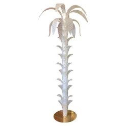 Vintage Opalino Palm Tree Murano Glas Stehlampe von Simoeng