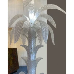 Vintage Opalino Palm Tree Murano Glas Stehlampe von Simoeng