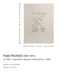 Vintage Pablo Picasso Poster, 1959