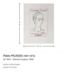 Vintage Pablo Picasso Poster, 1959
