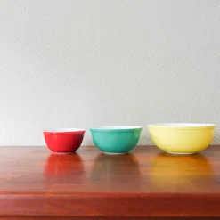 Vintage Pyrex Rührschüsseln, 1950er, 4er Set