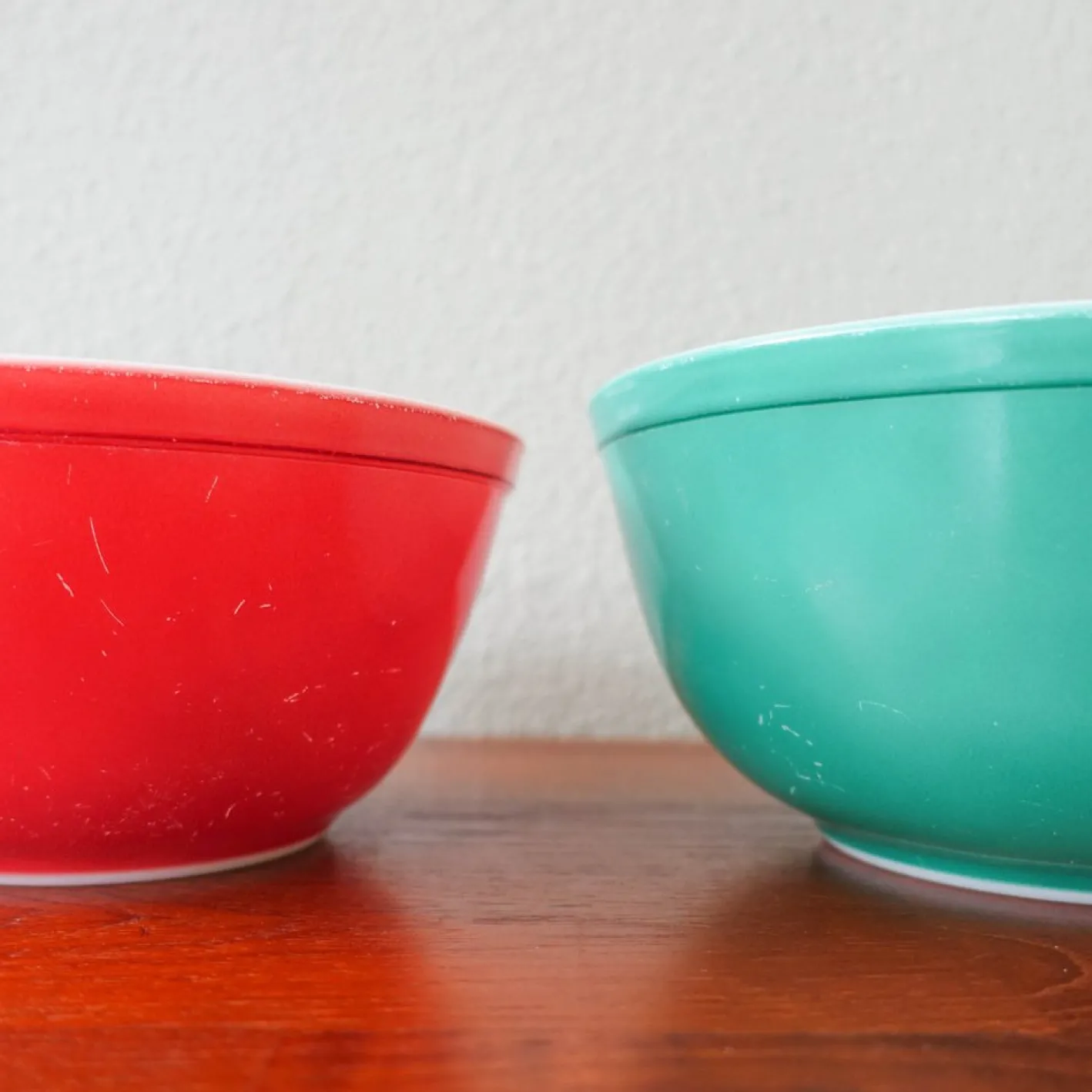 Vintage Pyrex Rührschüsseln, 1950er, 4er Set