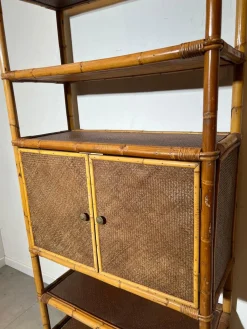 Vintage Regal aus Bambus & Rattan