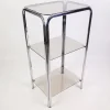 Vintage Regalsystem aus Chrom mit Glasböden, 1970er