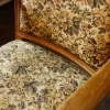 Vintage Salon Sessel mit floralem Muster, 1940er