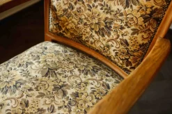 Vintage Salon Sessel mit floralem Muster, 1940er
