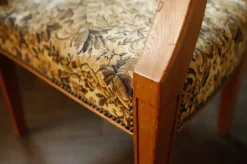Vintage Salon Sessel mit floralem Muster, 1940er