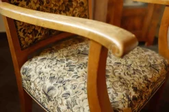 Vintage Salon Sessel mit floralem Muster, 1940er