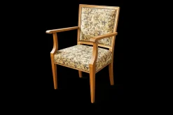 Vintage Salon Sessel mit floralem Muster, 1940er