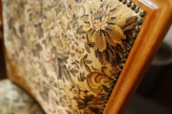 Vintage Salon Sessel mit floralem Muster, 1940er