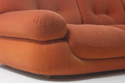 Vintage Sapporo Drei-Sitzer Sofa aus Wildleder von Mobil Girgi, 1970er