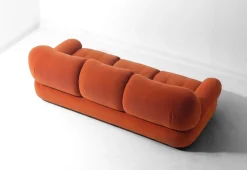 Vintage Sapporo Drei-Sitzer Sofa aus Wildleder von Mobil Girgi, 1970er