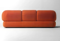 Vintage Sapporo Drei-Sitzer Sofa aus Wildleder von Mobil Girgi, 1970er