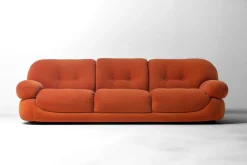 Vintage Sapporo Drei-Sitzer Sofa aus Wildleder von Mobil Girgi, 1970er