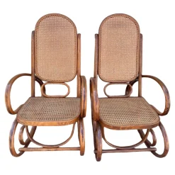 Vintage Schaukelstühle aus Buche, 2er Set