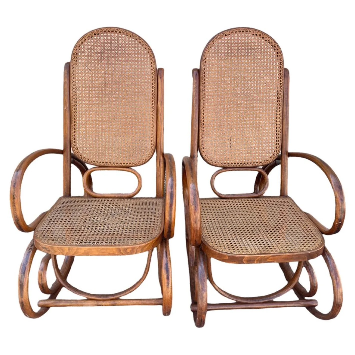 Vintage Schaukelstühle aus Buche, 2er Set