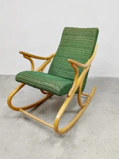 Vintage Schaukelstuhl aus Bugholz Schaukelstuhl von Antonin Suman, 1960er