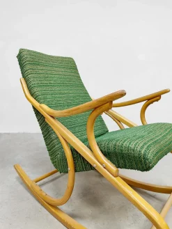 Vintage Schaukelstuhl aus Bugholz Schaukelstuhl von Antonin Suman, 1960er