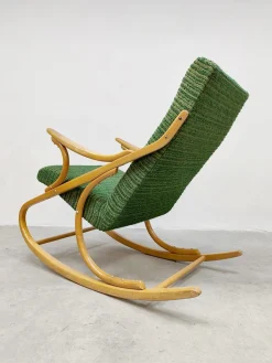 Vintage Schaukelstuhl aus Bugholz Schaukelstuhl von Antonin Suman, 1960er