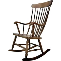 Vintage Schaukelstuhl aus Eiche von Den Ouden, 1975