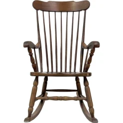 Vintage Schaukelstuhl aus Eiche von Den Ouden, 1975