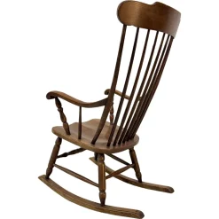 Vintage Schaukelstuhl aus Eiche von Den Ouden, 1975