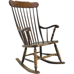 Vintage Schaukelstuhl aus Eiche von Den Ouden, 1975