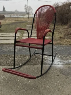 Vintage Schaukelstuhl aus Kunststoff & Schnur, 1960er