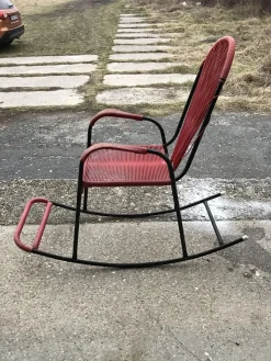 Vintage Schaukelstuhl aus Kunststoff & Schnur, 1960er