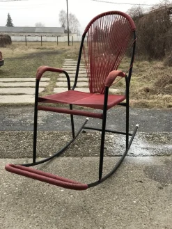 Vintage Schaukelstuhl aus Kunststoff & Schnur, 1960er