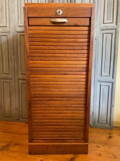 Vintage Schrank mit Rolltür oder Musikschrank, 1960er