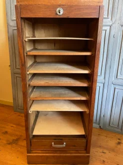 Vintage Schrank mit Rolltür oder Musikschrank, 1960er