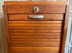 Vintage Schrank mit Rolltür oder Musikschrank, 1960er