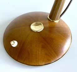 Vintage Schreibtischlampe aus Sisal & Holz von Temde, 1960er