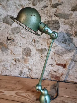 Vintage Schreibtischlampe mit Gelenk in Reseda Grün von Jielde, Frankreich, 1970er