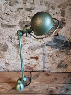 Vintage Schreibtischlampe mit Gelenk in Reseda Grün von Jielde, Frankreich, 1970er