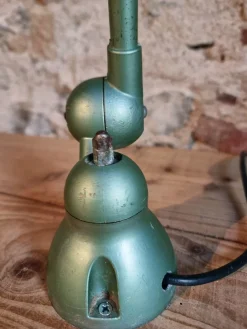 Vintage Schreibtischlampe mit Gelenk in Reseda Grün von Jielde, Frankreich, 1970er