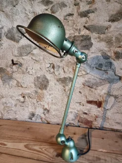 Vintage Schreibtischlampe mit Gelenk in Reseda Grün von Jielde, Frankreich, 1970er