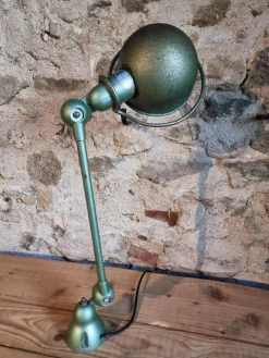 Vintage Schreibtischlampe mit Gelenk in Reseda Grün von Jielde, Frankreich, 1970er