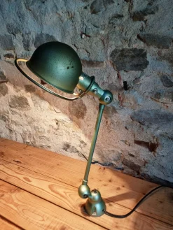 Vintage Schreibtischlampe mit Gelenk in Reseda Grün von Jielde, Frankreich, 1970er