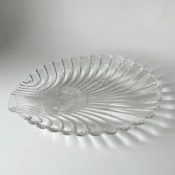 Vintage Servierteller aus Milchglas mit Hummer-Motiven im Stil von Walther-Glas, 1980er