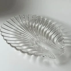 Vintage Servierteller aus Milchglas mit Hummer-Motiven im Stil von Walther-Glas, 1980er