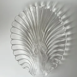 Vintage Servierteller aus Milchglas mit Hummer-Motiven im Stil von Walther-Glas, 1980er