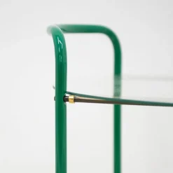 Vintage Servierwagen aus Glas & Eisen, 1980er