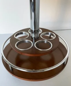 Vintage Servierwagen aus Metall & Mahagoni, 1970