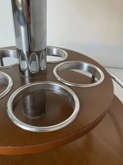 Vintage Servierwagen aus Metall & Mahagoni, 1970