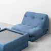 Vintage Sessel mit Couchtisch in Blauem Stoff, 1970er, 3er Set